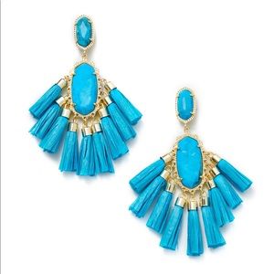 Kendra Scott Kristen Tassel Earrings in Aqua